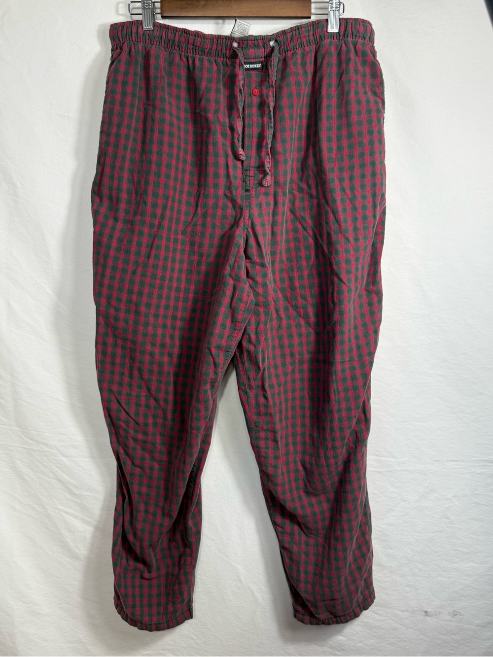 Joe Boxer Red and Black Plaid Lounge Joggers